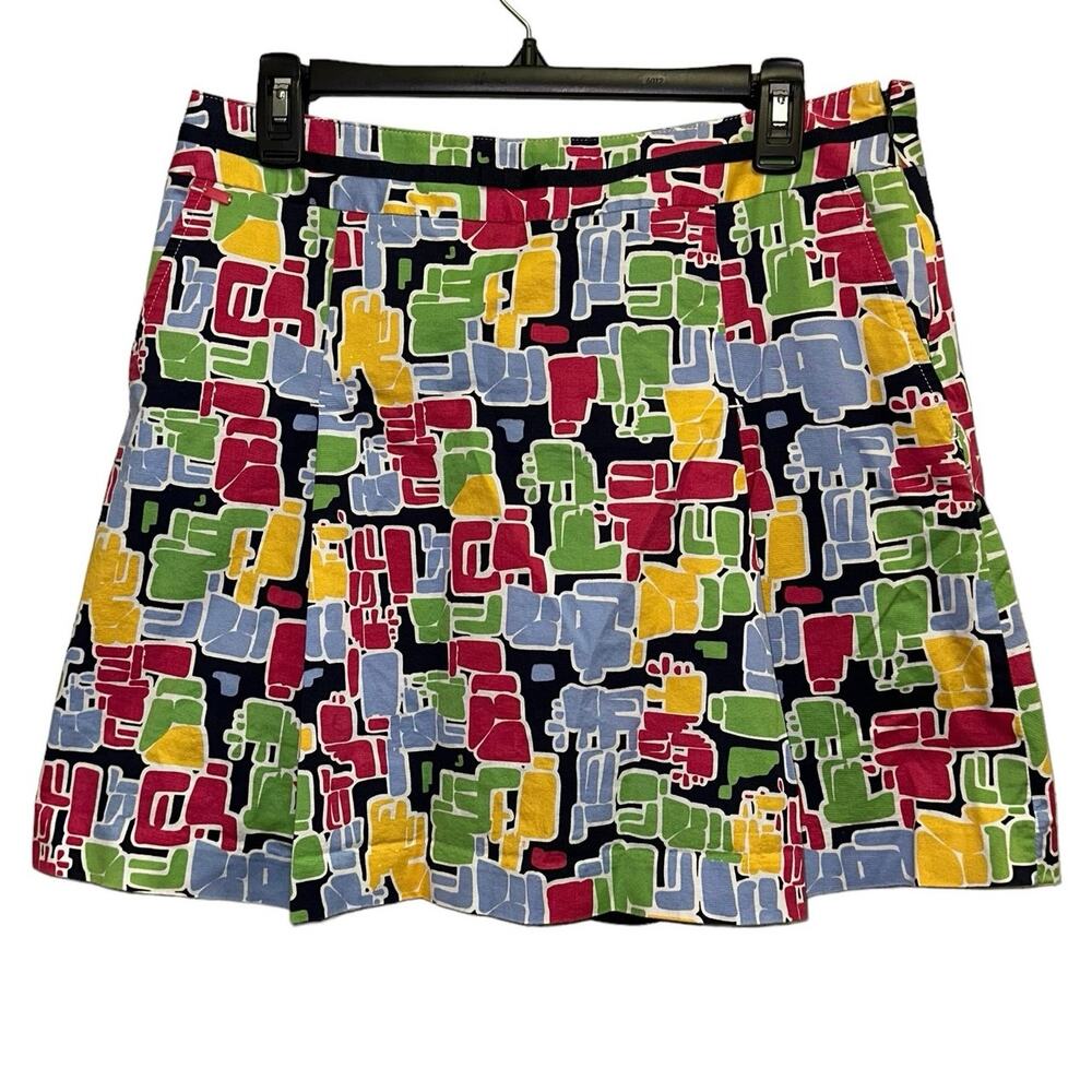 LizGolf‎ Patterned Golf Skort Size 10 Colorful Athletic Skirt Shorts